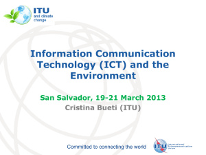 Information Communication Technology (ICT) and the Environment