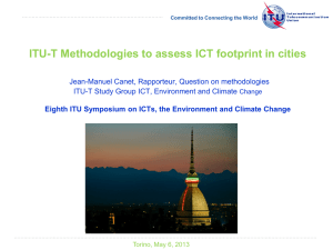 ITU-T Methodologies to assess ICT footprint in cities