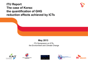 ITU Report The case of Korea: the quantification of GHG