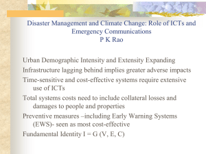 Disaster Management and Climate Change: Role of ICTs and Emergency Communications