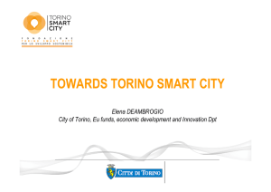 TOWARDS TORINO SMART CITY Elena DEAMBROGIO