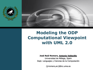 Modeling the ODP Computational Viewpoint with UML 2.0 José Raúl Romero, Antonio Vallecillo