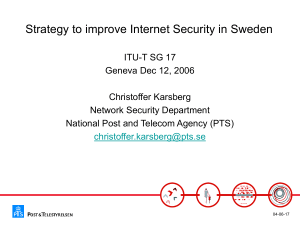 Strategy to improve Internet Security in Sweden