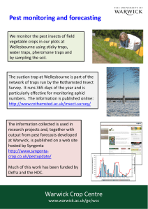 Pest monitoring and forecasting