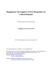 Mapping for the Support of First Responders in Critical Domains