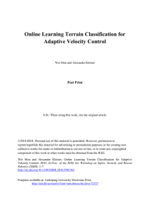 Online Learning Terrain Classification for Adaptive Velocity Control Post Print