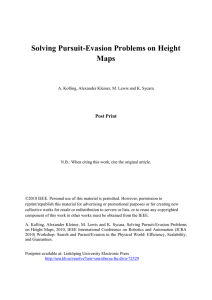 Solving Pursuit-Evasion Problems on Height Maps Post Print