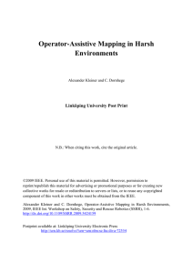 Operator-Assistive Mapping in Harsh Environments Linköping University Post Print