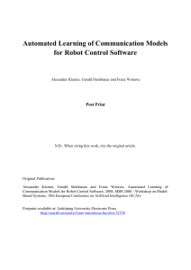 Automated Learning of Communication Models for Robot Control Software Post Print