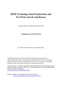 RFID Technology-based Exploration and SLAM for Search And Rescue