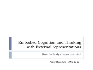Embodied Cognition and Thinking with External representations