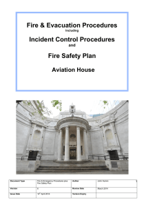 Fire &amp; Evacuation Procedures Incident Control Procedures Fire Safety Plan