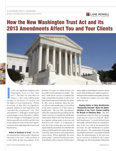I How the New Washington Trust Act and its 6