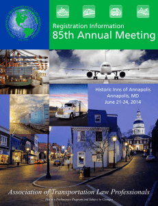 85th Annual Meeting Association of Transportation Law Professionals Registration Information