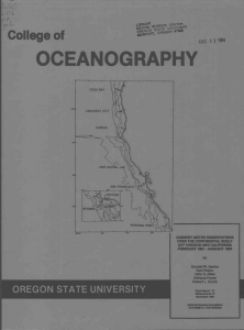 OCEANOGRAPHY couege of rS