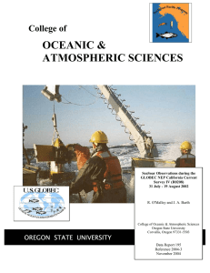 OCEANIC &amp; ATMOSPHERIC SCIENCES College of