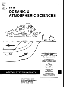 OCEANIC &amp; ATMOSPHERIC SCIENCES ge of OREGON STATE UNIVERSITY,