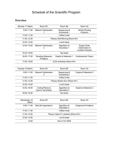 Schedule of the Scientific Program Overview