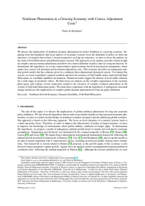 Nonlinear Phenomena in a Growing Economy with Convex Adjustment Costs