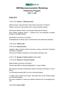 DIW Macroeconometric Workshop Preliminary Program