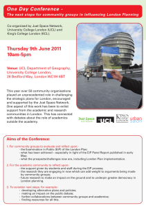 Thursday 9th June 2011 10am-5pm One Day Conference - Venue:
