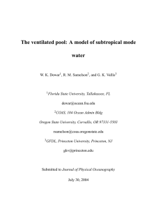The ventilated pool: A model of subtropical mode water