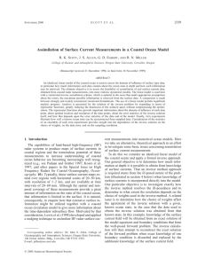 Assimilation of Surface Current Measurements in a Coastal Ocean Model 2359