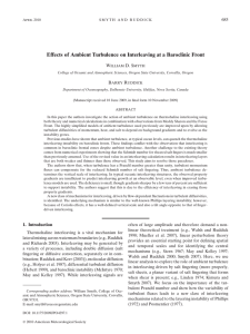 Effects of Ambient Turbulence on Interleaving at a Baroclinic Front 685 W