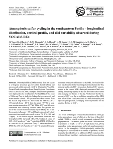 Atmospheric Chemistry and Physics