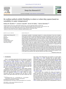 Do walleye pollock exhibit ﬂexibility in where or when they... variability in water temperature?