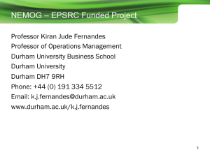 NEMOG – EPSRC Funded Project
