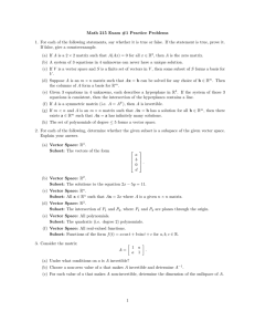 Math 215 Exam #1 Practice Problems