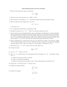 Math 2250 Final Exam Practice Problems ln x √