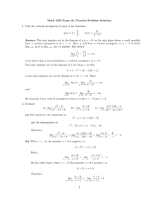 Math 2250 Exam #1 Practice Problem Solutions