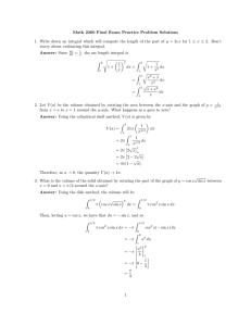 Math 2260 Final Exam Practice Problem Solutions