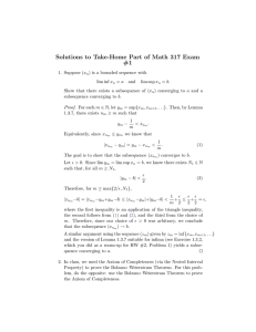 Solutions to Take-Home Part of Math 317 Exam #1