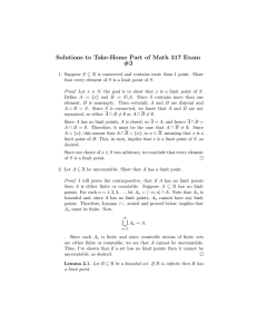 Solutions to Take-Home Part of Math 317 Exam #2