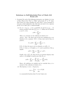 Solutions to Self-Scheduled Part of Math 318 Exam #2