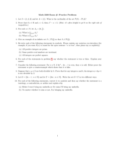 Math 3200 Exam #1 Practice Problems