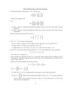Math 369 Final Exam Practice Problems → R given by