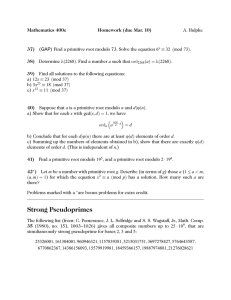 Mathematics 400c Homework (due Mar. 10) 37) 38)