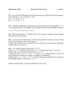 Mathematics 400c Homework (due May 5) 76) A. Hulpke