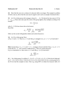 Mathematics 667 Homework (due Mar 21) 32) A. Hulpke