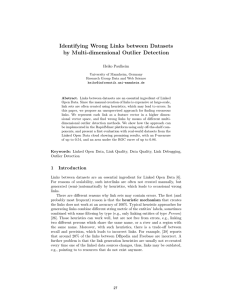 Identifying Wrong Links between Datasets by Multi-dimensional Outlier Detection Heiko Paulheim