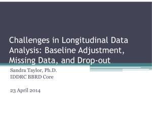 Challenges in Longitudinal Data Analysis: Baseline Adjustment, Missing Data, and Drop-out