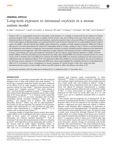 Long-term exposure to intranasal oxytocin in a mouse autism model ORIGINAL ARTICLE OPEN