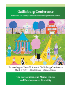 Gatlinburg Conference The Co-Occurrence of Mental Illness and Developmental Disability