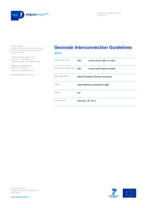 Geonode Interconnection Guidelines