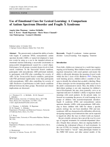 Use of Emotional Cues for Lexical Learning: A Comparison