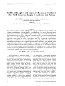 Profiles of Receptive and Expressive Language Abilities in